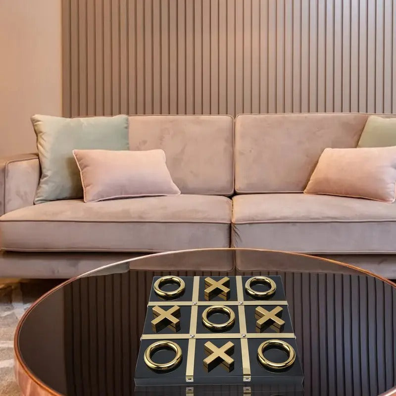 Tic Tac Toe Set, Handcrafted Board Game, Elegant Home Decor, Tabletop Easter & Housewarming Present