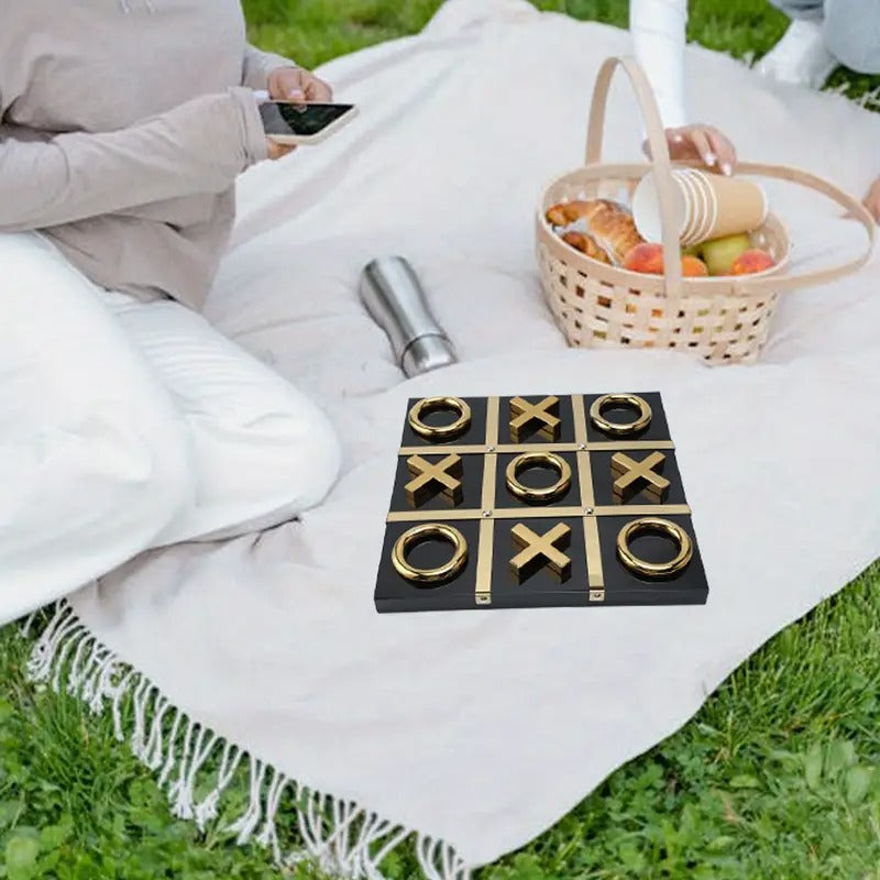 Tic Tac Toe Set, Handcrafted Board Game, Elegant Home Decor, Tabletop Easter & Housewarming Present